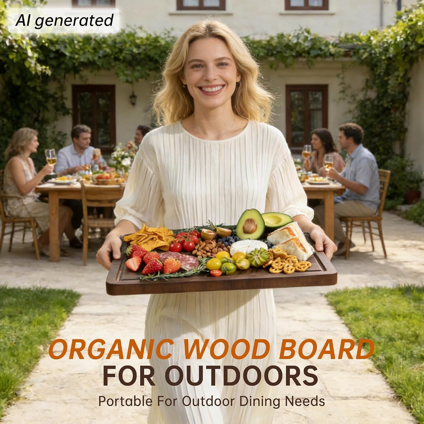 Walnut Cutting Boards for Kitchen, End Grain Wooden Cutting Board, Large Chopping Board Double Sided with Handle, Thick Butcher Block Charcuterie Meal Prep & Serving with Gift Box, 17"×13"×1"