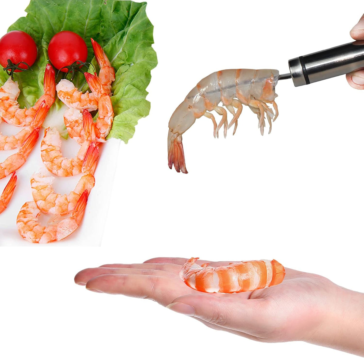 3 PCS Multifunctional Shrimp Peeler, 5 In 1 Multifunctional Shrimp Line Fish Maw Knife,Shrimp Deveiner Tool Shrimp Cleaner