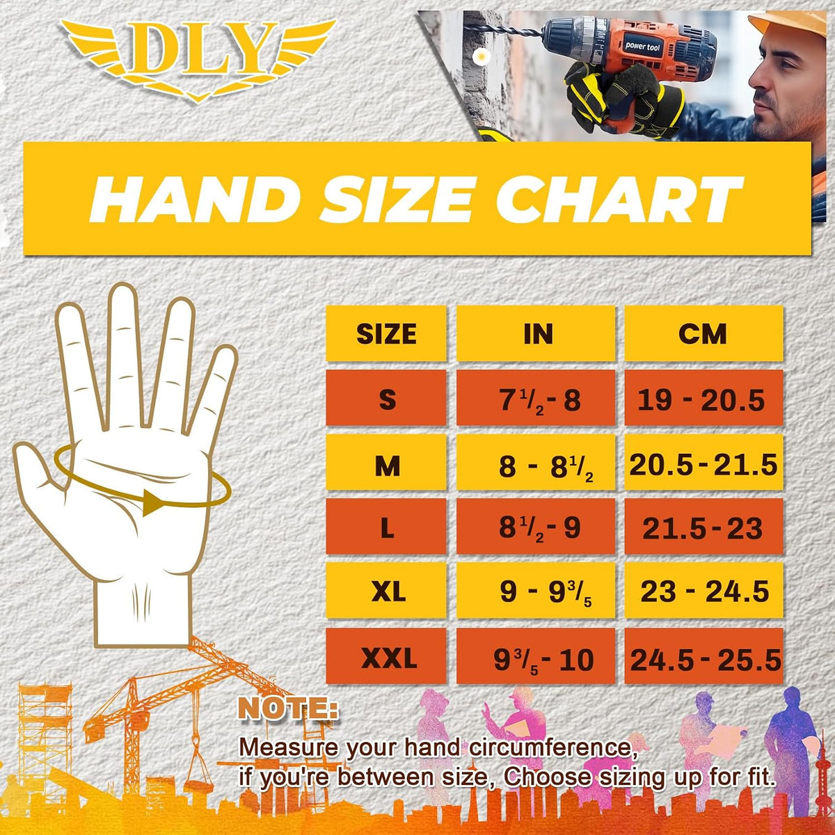 Work Gloves for Men, TPR Impact Protection, Mechanic Gloves | TPR Impact Protection, Synthetic Leather, Secure Grip, Touchscreen Fingertips, Mechanic Work, Construction, Warehouse