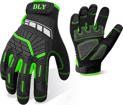 Work Gloves for Men, TPR Impact Protection, Mechanic Gloves | TPR Impact Protection, Synthetic Leather, Secure Grip, Touchscreen Fingertips, Mechanic Work, Construction, Warehouse