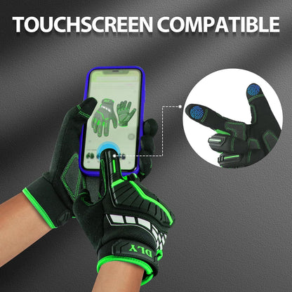 Work Gloves for Men, TPR Impact Protection, Mechanic Gloves | TPR Impact Protection, Synthetic Leather, Secure Grip, Touchscreen Fingertips, Mechanic Work, Construction, Warehouse