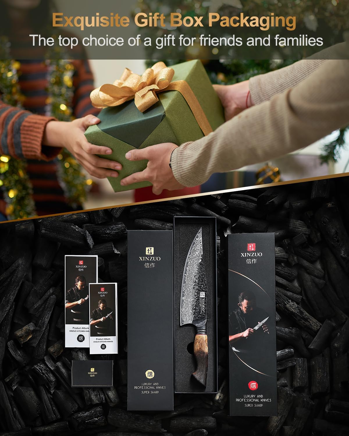 10 Inch Brisket Carving Knife，67-Layer Damascus Steel，Razor Sharp Curved Butcher Breaking Knives For Meat Cutting With White Oak + Red G10 Gasket Handle