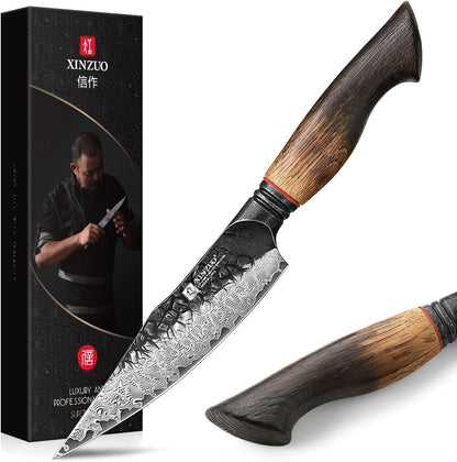 10 Inch Brisket Carving Knife，67-Layer Damascus Steel，Razor Sharp Curved Butcher Breaking Knives For Meat Cutting With White Oak + Red G10 Gasket Handle