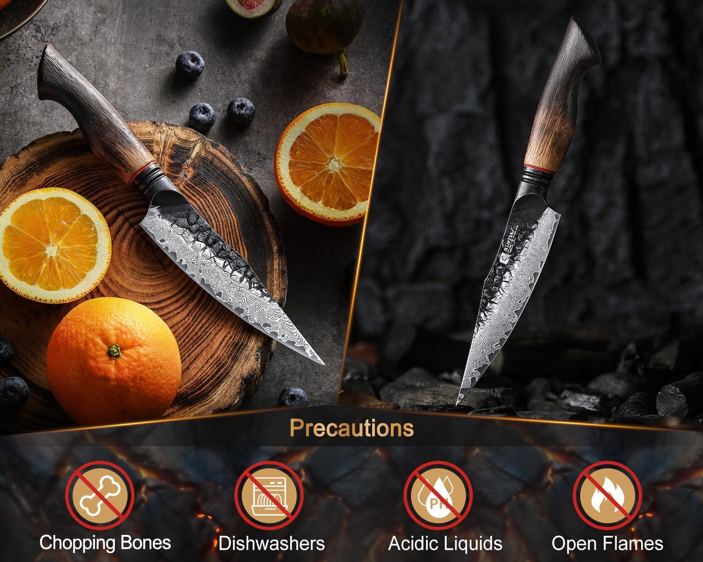 10 Inch Brisket Carving Knife，67-Layer Damascus Steel，Razor Sharp Curved Butcher Breaking Knives For Meat Cutting With White Oak + Red G10 Gasket Handle