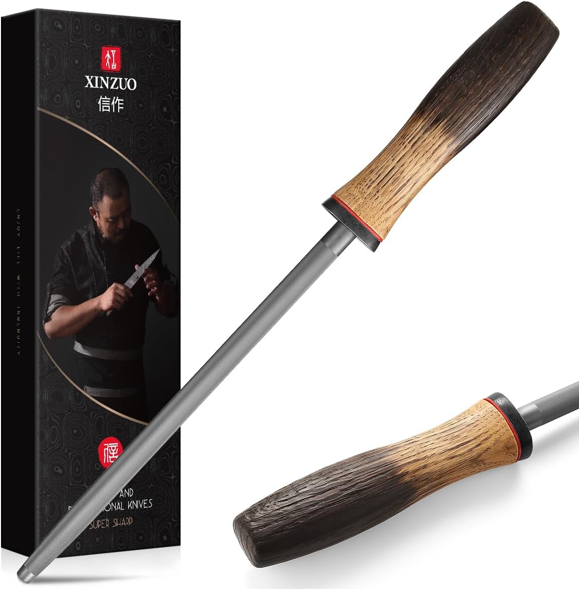 10 Inch Brisket Carving Knife，67-Layer Damascus Steel，Razor Sharp Curved Butcher Breaking Knives For Meat Cutting With White Oak + Red G10 Gasket Handle