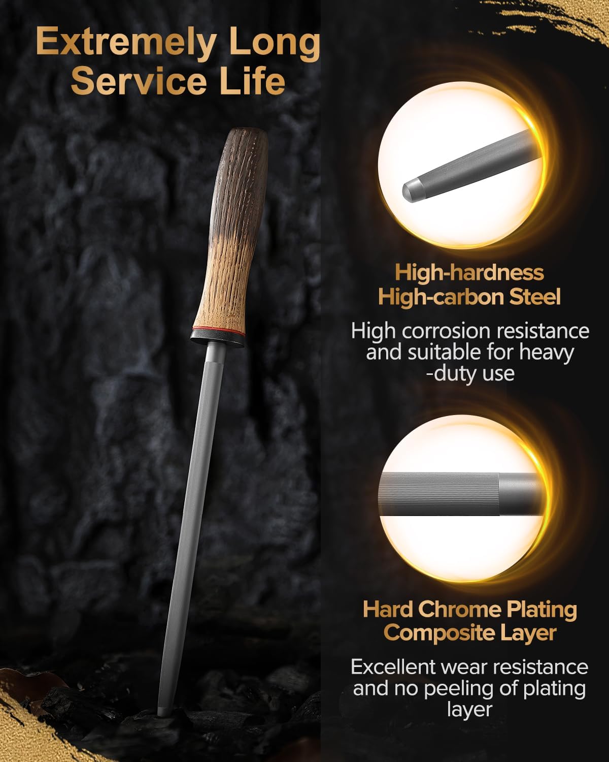 10 Inch Brisket Carving Knife，67-Layer Damascus Steel，Razor Sharp Curved Butcher Breaking Knives For Meat Cutting With White Oak + Red G10 Gasket Handle