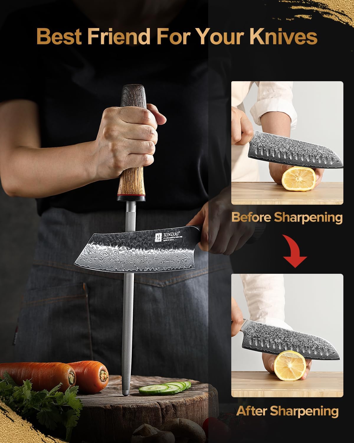 10 Inch Brisket Carving Knife，67-Layer Damascus Steel，Razor Sharp Curved Butcher Breaking Knives For Meat Cutting With White Oak + Red G10 Gasket Handle