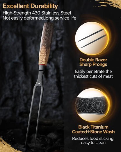 10 Inch Brisket Carving Knife，67-Layer Damascus Steel，Razor Sharp Curved Butcher Breaking Knives For Meat Cutting With White Oak + Red G10 Gasket Handle