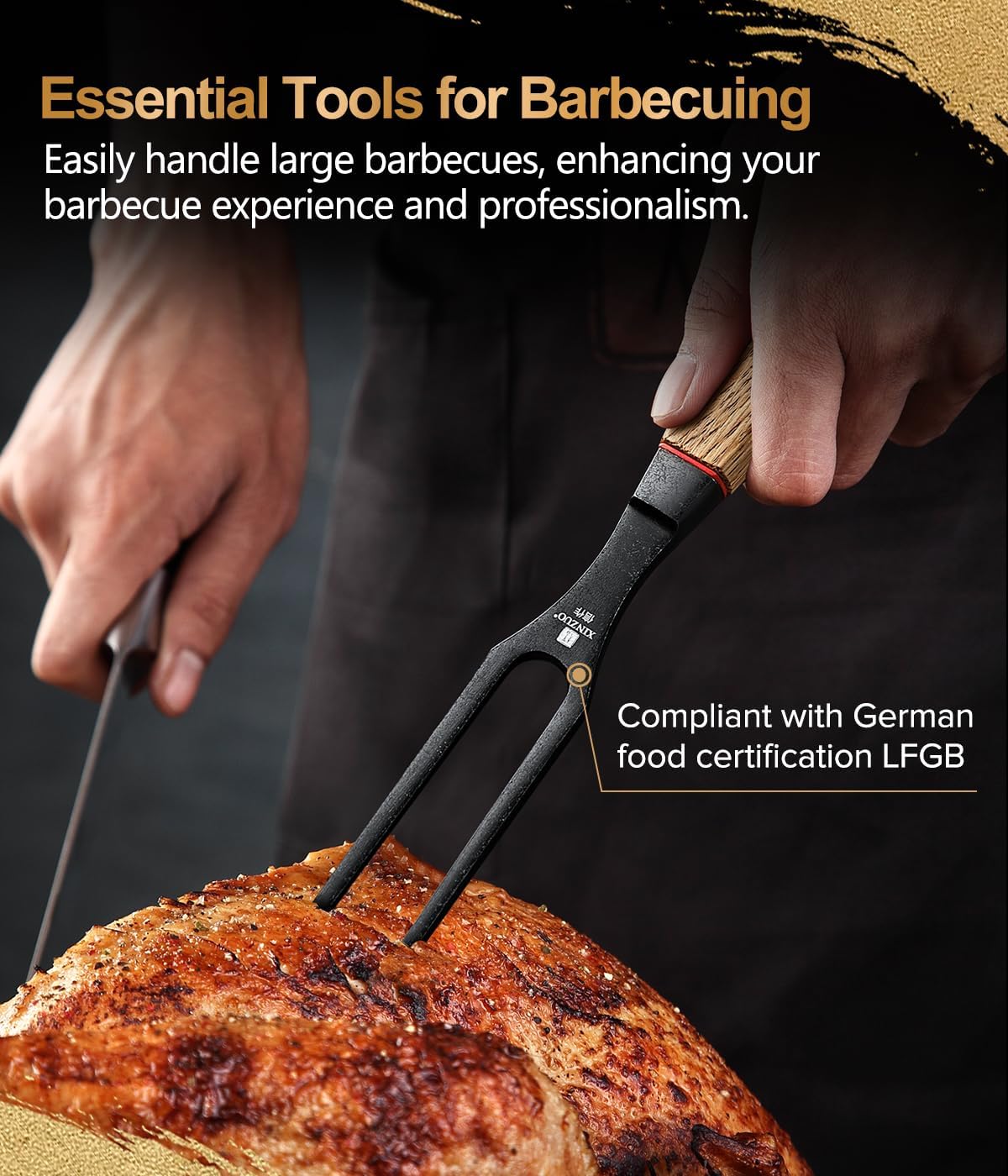 10 Inch Brisket Carving Knife，67-Layer Damascus Steel，Razor Sharp Curved Butcher Breaking Knives For Meat Cutting With White Oak + Red G10 Gasket Handle