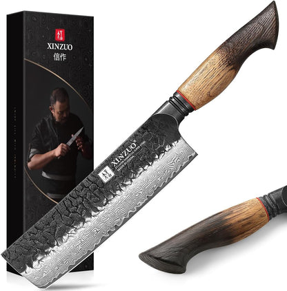 10 Inch Brisket Carving Knife，67-Layer Damascus Steel，Razor Sharp Curved Butcher Breaking Knives For Meat Cutting With White Oak + Red G10 Gasket Handle