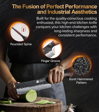 10 Inch Brisket Carving Knife，67-Layer Damascus Steel，Razor Sharp Curved Butcher Breaking Knives For Meat Cutting With White Oak + Red G10 Gasket Handle
