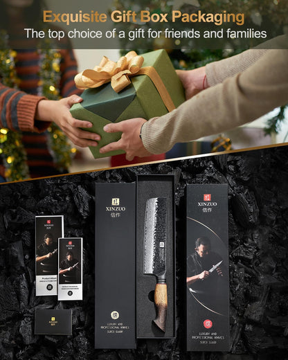 10 Inch Brisket Carving Knife，67-Layer Damascus Steel，Razor Sharp Curved Butcher Breaking Knives For Meat Cutting With White Oak + Red G10 Gasket Handle