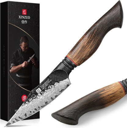 10 Inch Brisket Carving Knife，67-Layer Damascus Steel，Razor Sharp Curved Butcher Breaking Knives For Meat Cutting With White Oak + Red G10 Gasket Handle