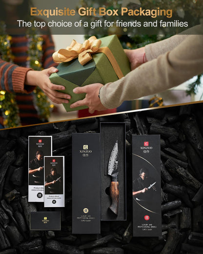 10 Inch Brisket Carving Knife，67-Layer Damascus Steel，Razor Sharp Curved Butcher Breaking Knives For Meat Cutting With White Oak + Red G10 Gasket Handle