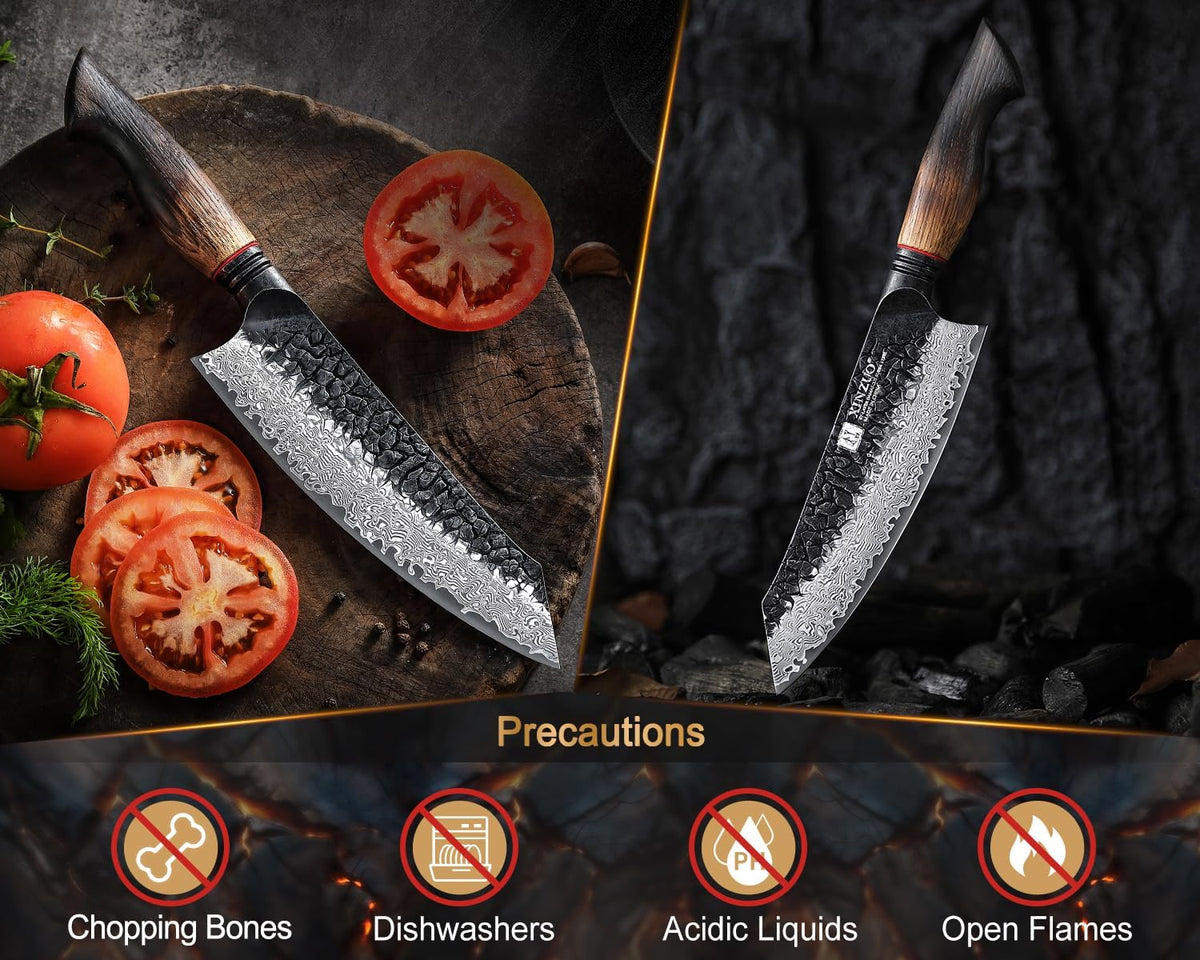 10 Inch Brisket Carving Knife，67-Layer Damascus Steel，Razor Sharp Curved Butcher Breaking Knives For Meat Cutting With White Oak + Red G10 Gasket Handle
