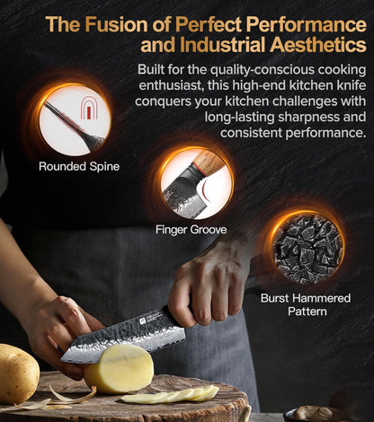 10 Inch Brisket Carving Knife，67-Layer Damascus Steel，Razor Sharp Curved Butcher Breaking Knives For Meat Cutting With White Oak + Red G10 Gasket Handle