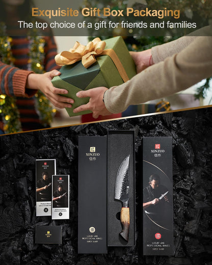 10 Inch Brisket Carving Knife，67-Layer Damascus Steel，Razor Sharp Curved Butcher Breaking Knives For Meat Cutting With White Oak + Red G10 Gasket Handle