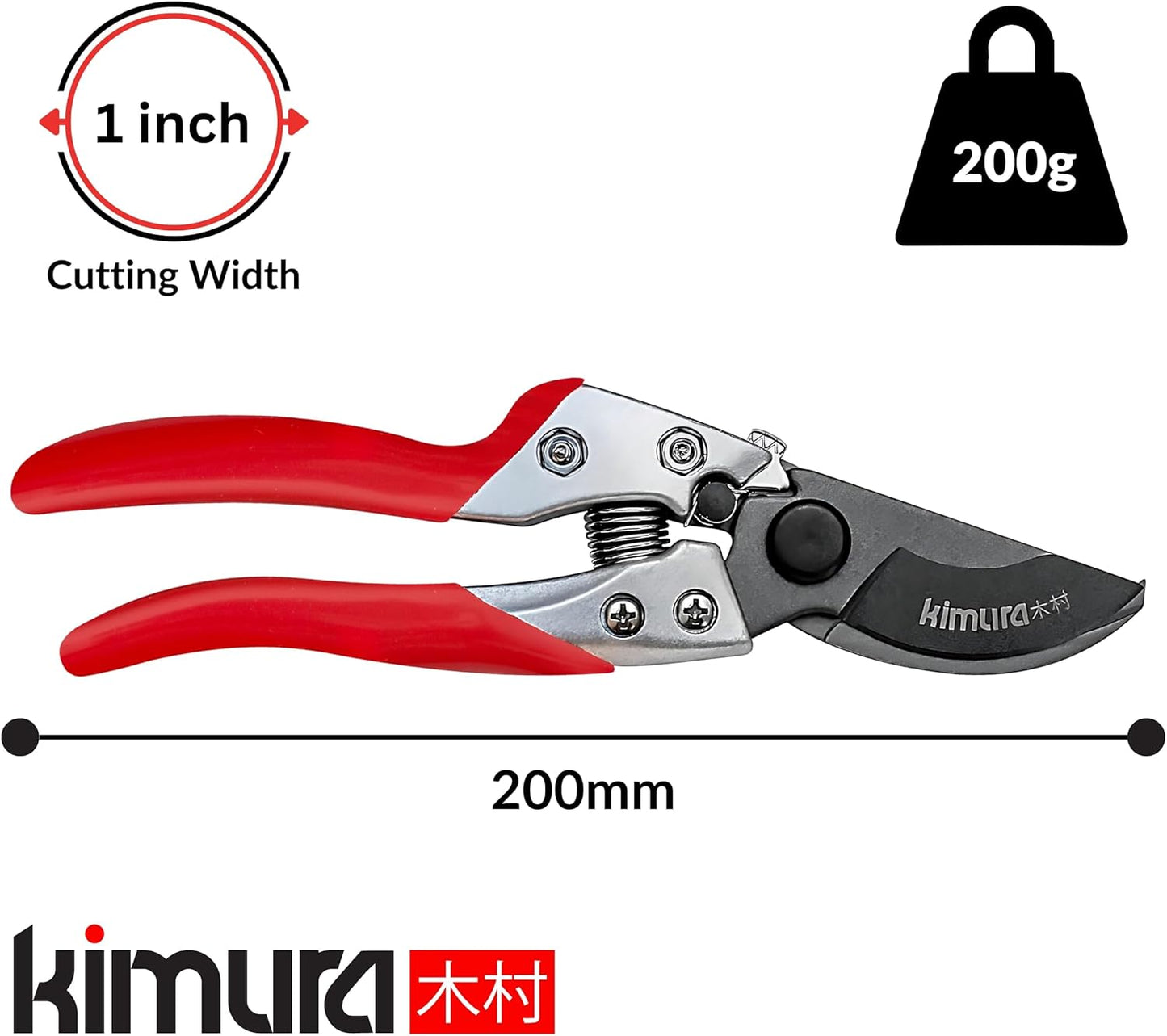 ® 8" Pro Pruning Scissors, Premium Japanese SK5 Hi-Carbon Steel Blades, Non-Slip Vinyl Coated Handles, Lightweight & Ergonomic, Multi-Tasking Pruning Shears, Garden Snips, Precision Clippers
