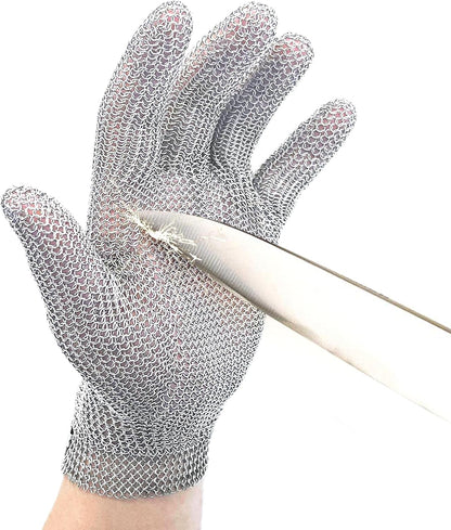 Chainmail Gloves Cut Resistant Glove Food Grade Cut Proof Stainless Steel Metal Mesh Butcher Gloves