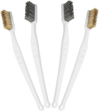 4pcs Rust Removal Brush Durable Steel Wire Brushes for Rust Cleaning Polishing Scrubbing Versatile Tools for Home Industrial Automotive Use