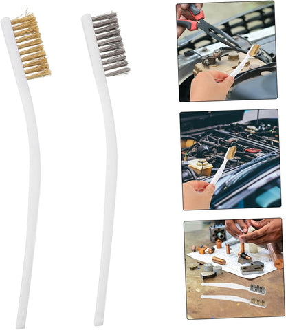4pcs Rust Removal Brush Durable Steel Wire Brushes for Rust Cleaning Polishing Scrubbing Versatile Tools for Home Industrial Automotive Use