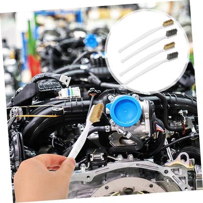 4pcs Rust Removal Brush Durable Steel Wire Brushes for Rust Cleaning Polishing Scrubbing Versatile Tools for Home Industrial Automotive Use