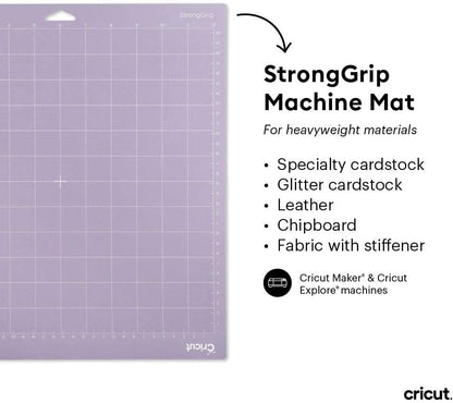 Cutting Mat Variety Pack (8 Count, 12in x 12in) | For Explore & Maker Machines - Includes 4 StandardGrip, 2 LightGrip, 2 StrongGrip