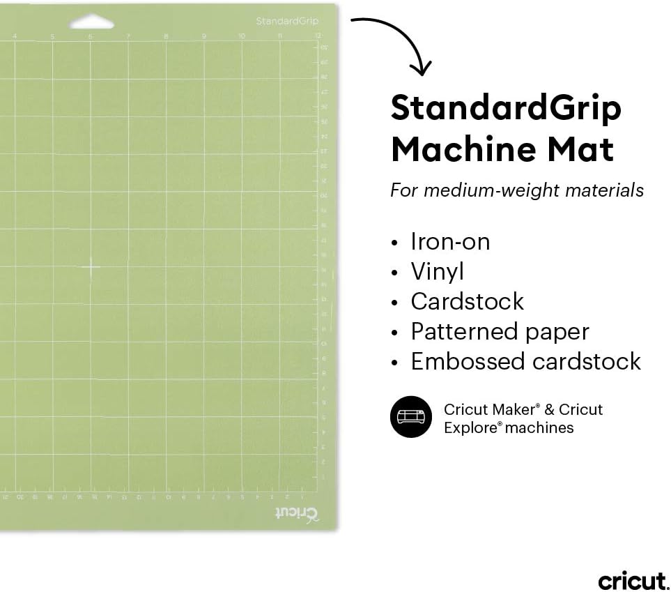 Cutting Mat Variety Pack (8 Count, 12in x 12in) | For Explore & Maker Machines - Includes 4 StandardGrip, 2 LightGrip, 2 StrongGrip