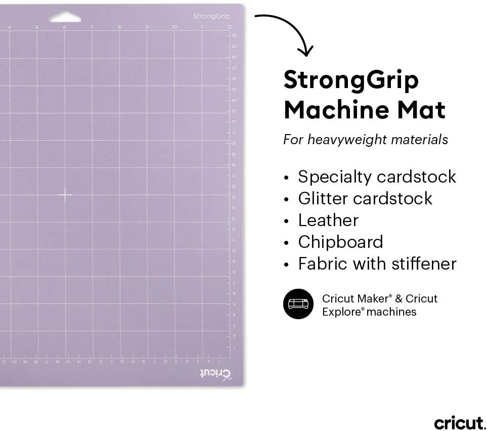 Cutting Mat Variety Pack (8 Count, 12in x 12in) | For Explore & Maker Machines - Includes 4 StandardGrip, 2 LightGrip, 2 StrongGrip