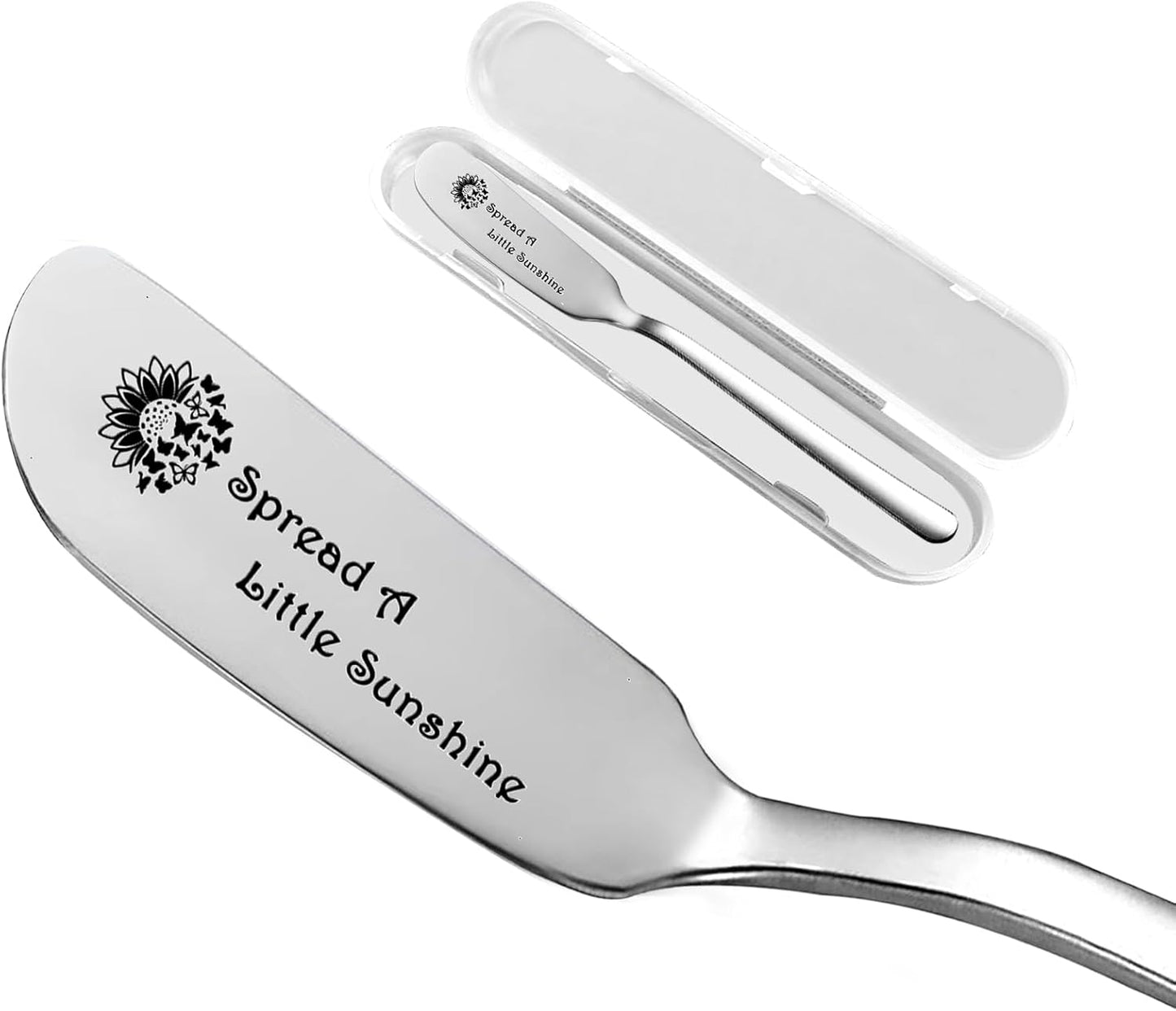 Spread Joy to the World Funny Butter Knife, Personalized Engraved Peanut Butter Spreader Cheese Knives, Novelty Anniversary Christmas Gifts for Sandwich Bread Toast Butter Lover