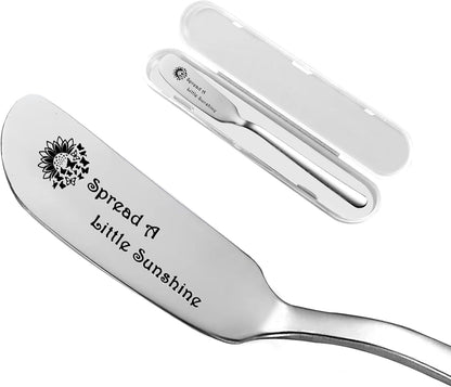 Spread Joy to the World Funny Butter Knife, Personalized Engraved Peanut Butter Spreader Cheese Knives, Novelty Anniversary Christmas Gifts for Sandwich Bread Toast Butter Lover