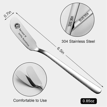 Spread Joy to the World Funny Butter Knife, Personalized Engraved Peanut Butter Spreader Cheese Knives, Novelty Anniversary Christmas Gifts for Sandwich Bread Toast Butter Lover