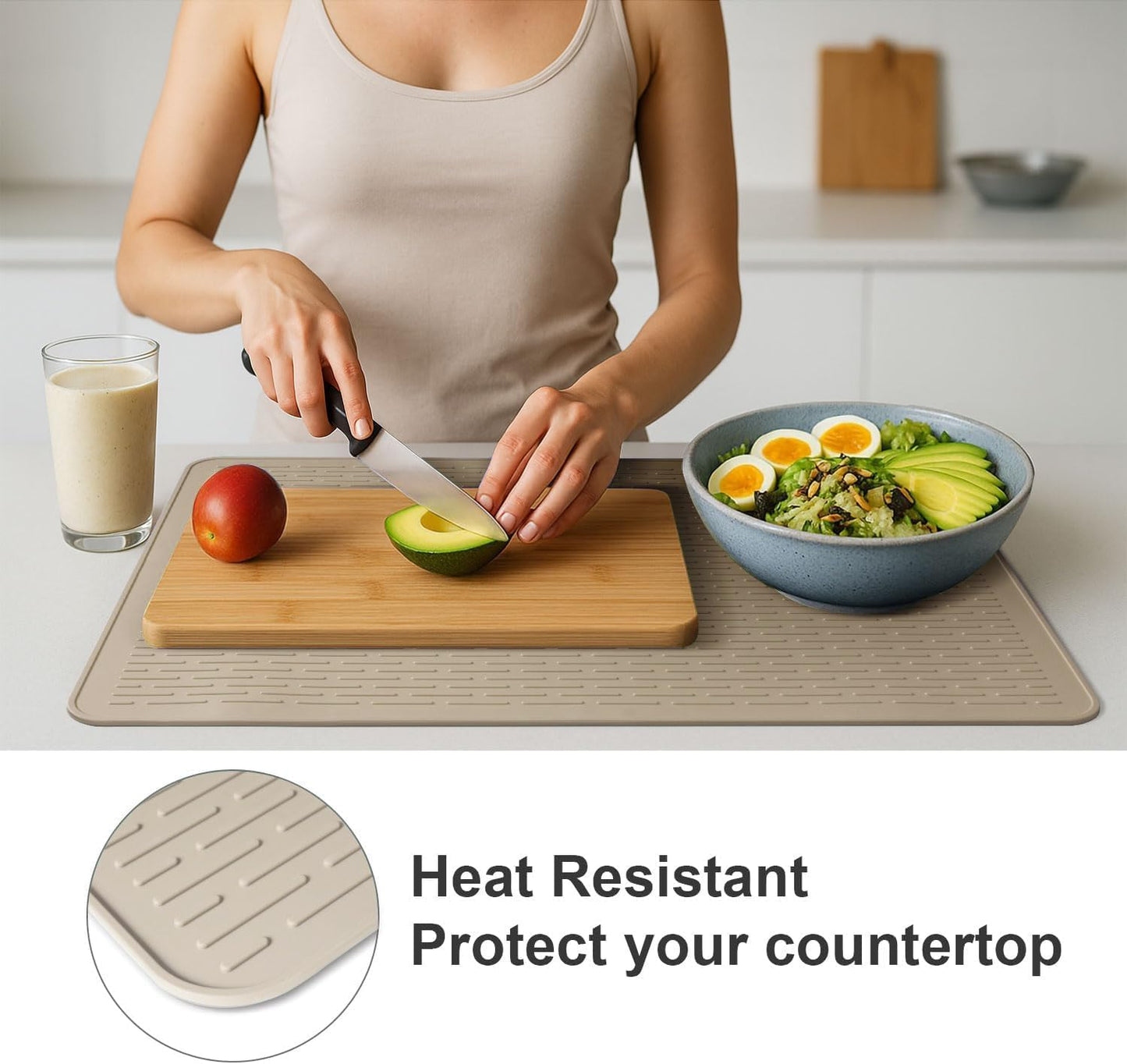 Stove Top Cover for Electric Stove - Food Grade Ceramic Stove top Cover,Silicone XXL Dish Drying Mat, Glass Cooktop Covers, Flat RV Range top Mats (Black,28x20)