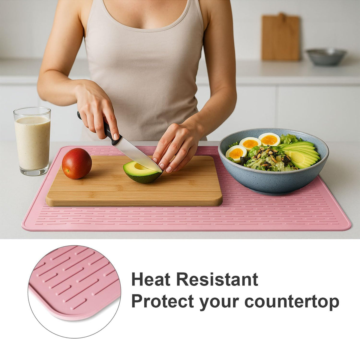 Stove Top Cover for Electric Stove - Food Grade Ceramic Stove top Cover,Silicone XXL Dish Drying Mat, Glass Cooktop Covers, Flat RV Range top Mats (Black,28x20)