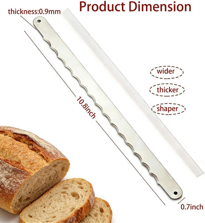 Bread Knife Replacement Blade, Bread Bow Knife Blades Refill, Bow Bread Knife Slicer Blades Only-2Pieces come with Blade Guard