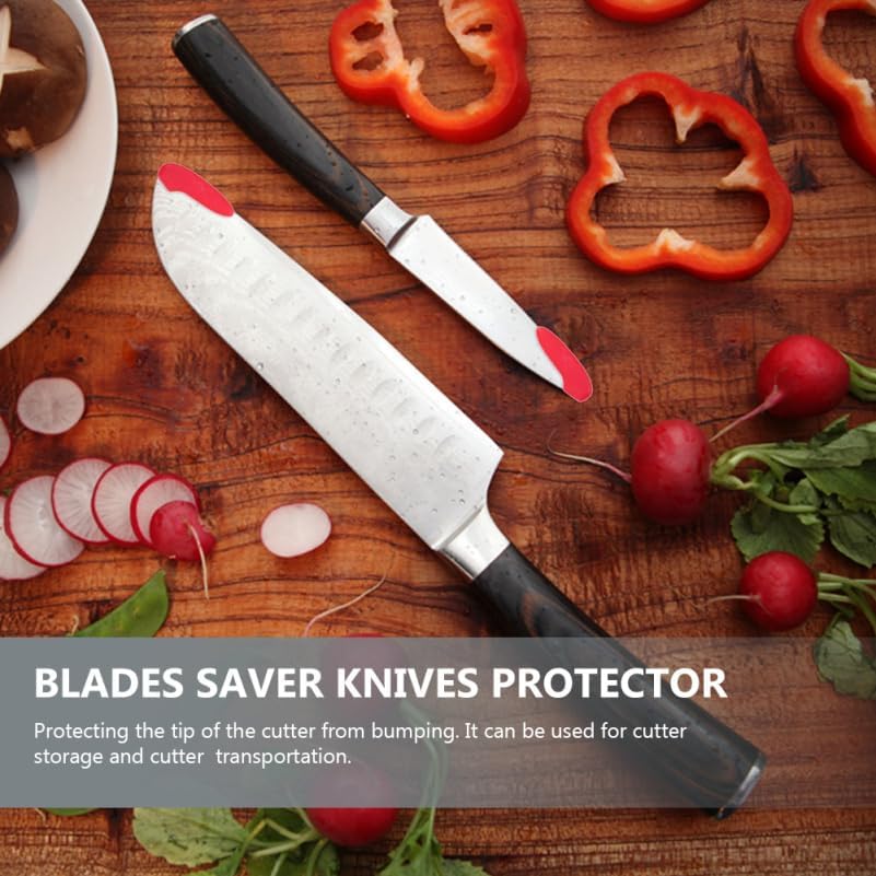 30 Pcs Knife Tip Covers Flexible Cutter Tip Guards Anti-Scratch Sleeves for Kitchen Knife Storage Transportation and Shipping Fits Small to Large Straight Cutters