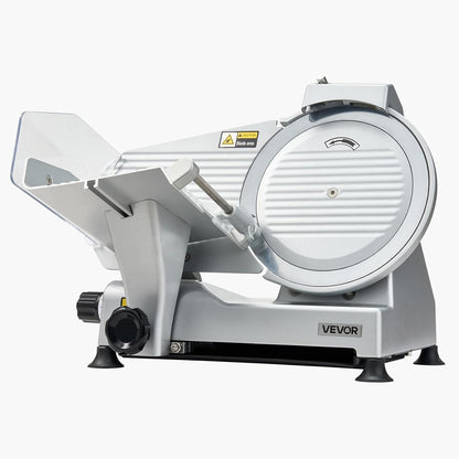 Commercial Meat Slicer, 320W Electric Deli Slicer Machine with 10 inch SUS420 Blade, 0-0.4 inch Adjustable Thickness, for Frozen Meat, Ham, Baguett, Steak