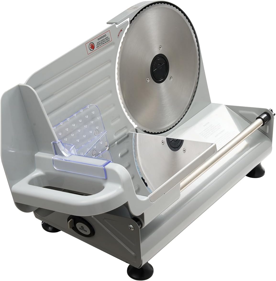 Commercial Meat Slicer, 320W Electric Deli Slicer Machine with 10 inch SUS420 Blade, 0-0.4 inch Adjustable Thickness, for Frozen Meat, Ham, Baguett, Steak