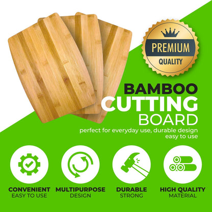 Bulk Plain Bamboo Cutting Board (Set of 12) | For Customized, Personalized Engraving Purpose | Wholesale Premium Blank Bamboo Board (Rectangular 12" X 9")