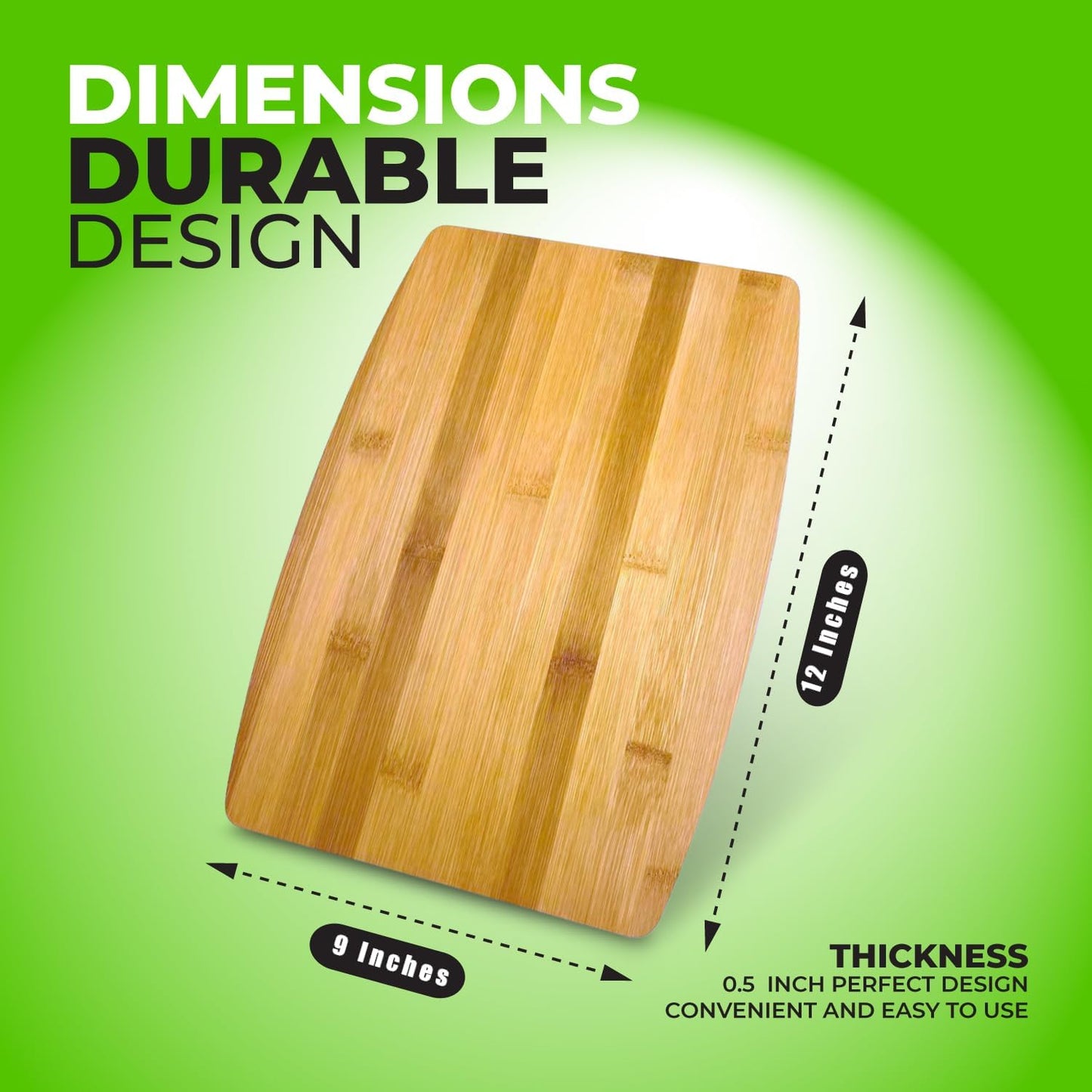Bulk Plain Bamboo Cutting Board (Set of 12) | For Customized, Personalized Engraving Purpose | Wholesale Premium Blank Bamboo Board (Rectangular 12" X 9")