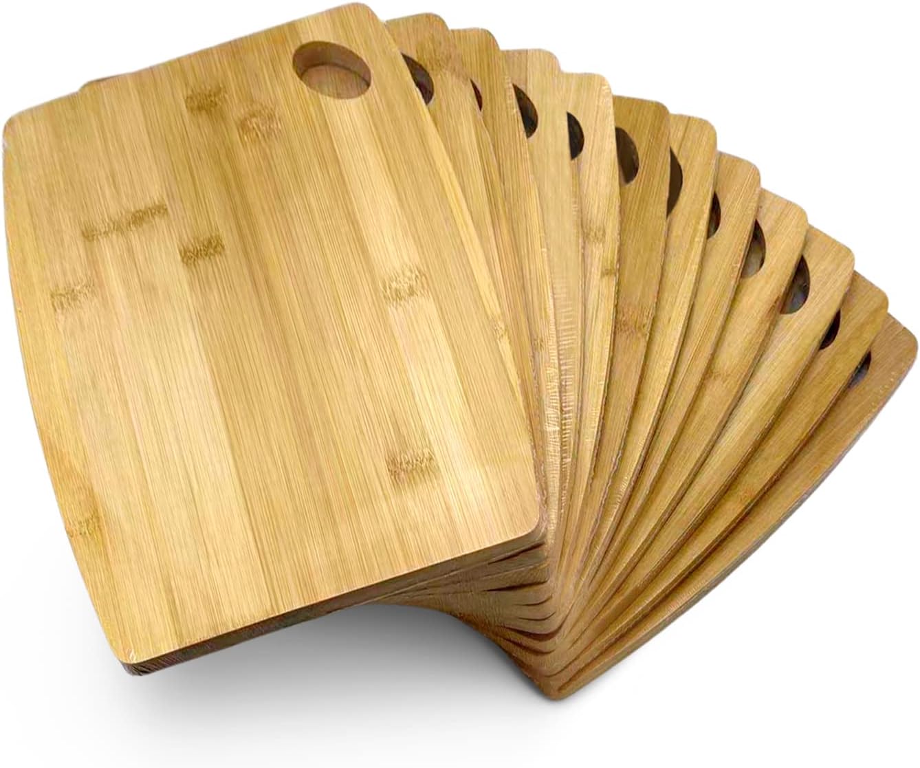 Bulk Plain Bamboo Cutting Board (Set of 12) | For Customized, Personalized Engraving Purpose | Wholesale Premium Blank Bamboo Board (Rectangular 12" X 9")