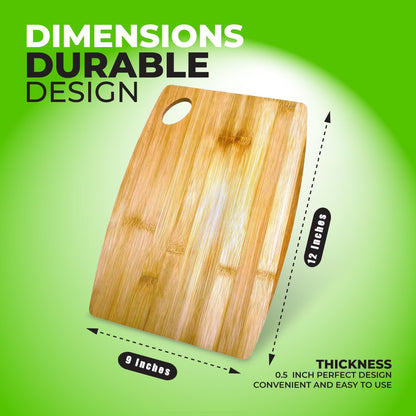 Bulk Plain Bamboo Cutting Board (Set of 12) | For Customized, Personalized Engraving Purpose | Wholesale Premium Blank Bamboo Board (Rectangular 12" X 9")