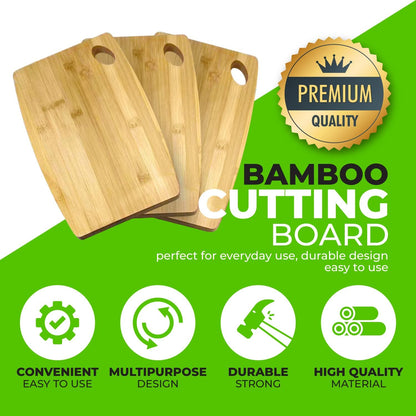 Bulk Plain Bamboo Cutting Board (Set of 12) | For Customized, Personalized Engraving Purpose | Wholesale Premium Blank Bamboo Board (Rectangular 12" X 9")