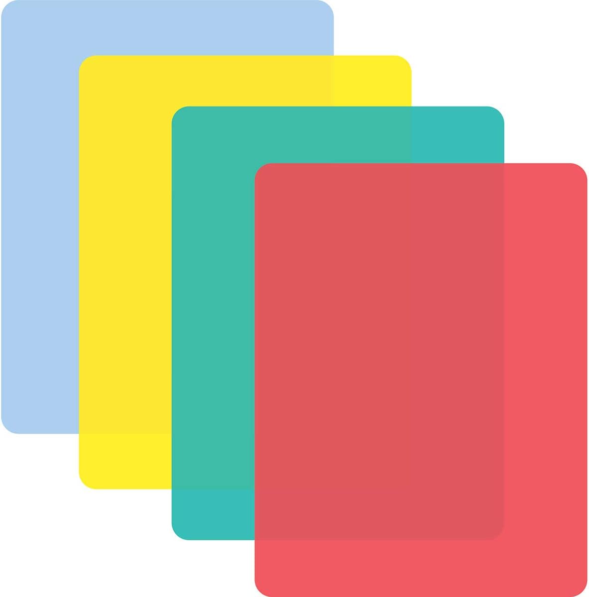 Cut N' Funnel 4 Pack Bright Colored Cutting Board Mats