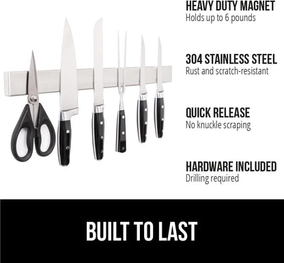 304 Stainless Steel Magnetic Knife Holder Strip, 10 Inch