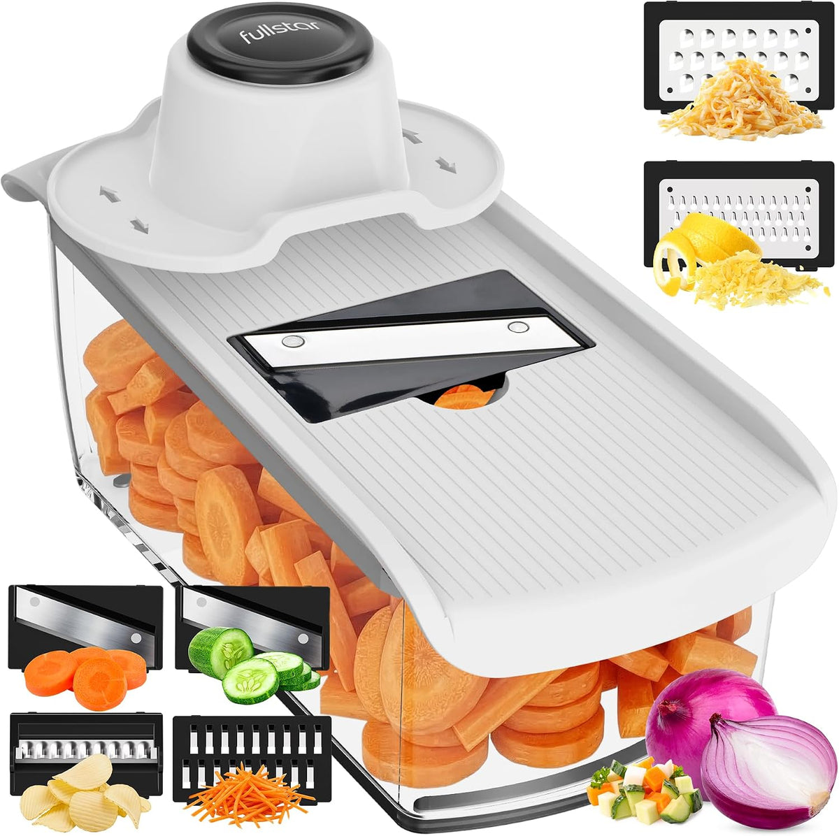 Pro Mandoline Vegetable Slicer, 6-in-1 Kitchen Prep Tool