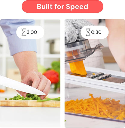 Pro Mandoline Vegetable Slicer, 6-in-1 Kitchen Prep Tool