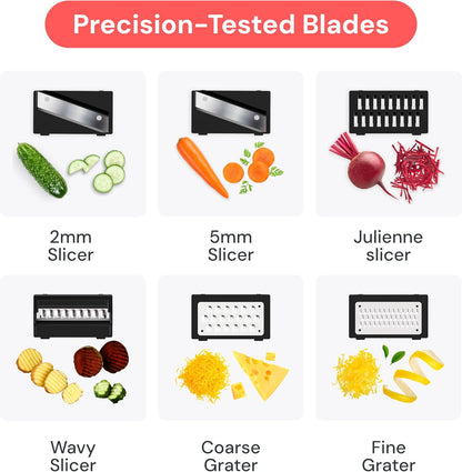Pro Mandoline Vegetable Slicer, 6-in-1 Kitchen Prep Tool