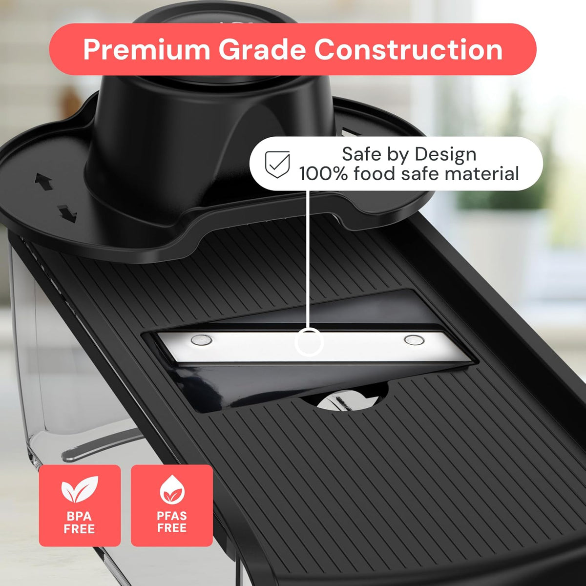 Pro Mandoline Vegetable Slicer, 6-in-1 Kitchen Prep Tool