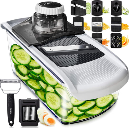 Pro Mandoline Vegetable Slicer, 6-in-1 Kitchen Prep Tool